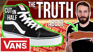 I cut Vans SK8 Hi in half to see whats inside [upl. by Service]