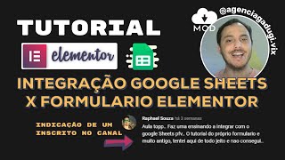 Tutorial Elementor Pro  Integração google sheets x formulario elementor [upl. by Dammahum467]