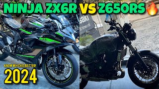 New 2024 Kawasaki NINJA ZX6R vs Kawasaki Z650RS🔥Know which is better😍Complete Information [upl. by Ijok]