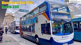 Manchester Bus Ride 🇬🇧 Route X50  Piccadilly Gardens to Trafford Centre  Full Journey [upl. by Mohun]