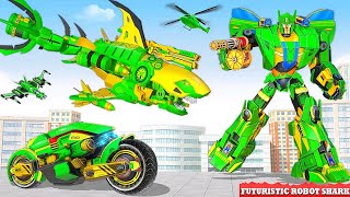 Shark Robot Transform Bike Action Robot Multi Transform Game 2023  Android iOS Gameplay [upl. by Anelak620]