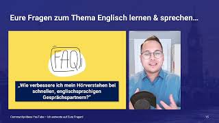 Wie verbessere ich mein Hörverstehen bei schnellen englischsprachigen Gesprächspartnern [upl. by Christianity720]