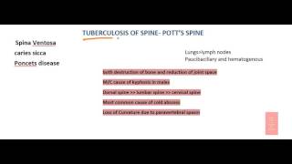 TB spine Potts spine Imp ortho topic [upl. by Nickles]