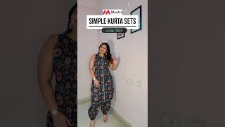 Simple kurta sets under ₹800 trending myntra kurtasets youtubeshorts fashion reels explore [upl. by Kobylak918]