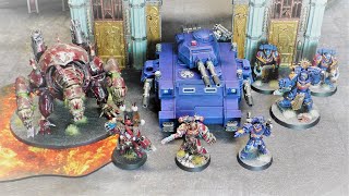 Warhammer 40k  Battlereport 554  Chaos Spacemarines vs Spacemarines DE [upl. by Ellevel]