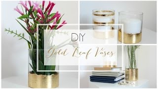 DIY Gold Leaf Vase amp how to apply gold leaf to anything [upl. by Arbuckle]