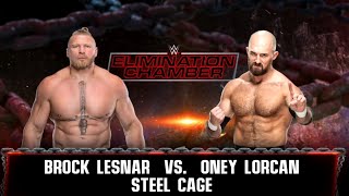 WWE 2K24  Brock Lesnar vs Oney Lorcan  ELIMINATION CHAMBER  PS5™ 4K60 [upl. by Atidnan944]