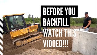 Backfilling a Foundation A must watch before you backfill [upl. by Zoba180]