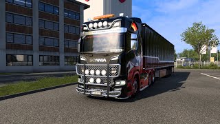 Plymouth England to Roscoff France Transport Walls Panels 20ton ets2 [upl. by Angele]