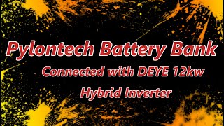 Pylontech Battery Bank Connection to Deye 12kw Hybrid Inverter [upl. by Enirac]