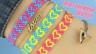 DIY Heart Friendship Bracelets [upl. by Halimeda622]