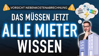 VORSICHT Nebenkostenabrechnung 😳 DAS müssen JETZT alle Mieter wissen [upl. by Anitsirhk]