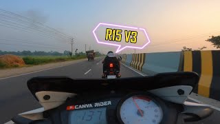 Yamaha R15 V3  vs  Tvs RTR 2V  Drag Race [upl. by Arand]