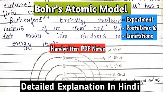 Bohrs Atomic Model  Concept Of Electron Stability amp Energy levels  Atomic Structure  bscnotes [upl. by Behm]