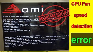 How to Fix a CPU Fan Speed Error Detected in Asus Motherboard  CPU fan error ko kaise solve kare [upl. by Adihaj]