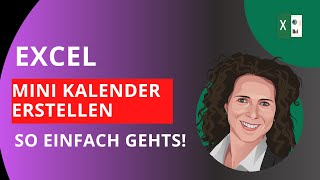 Excel Mini Kalender einfügen  so einfach gehts [upl. by Anaujahs]