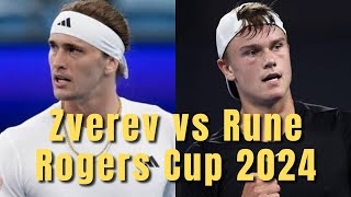 Alexander Zverev vs Holger Rune Extended Highlights  Montreal Rogers Open Tennis 2024 R3 Set 1 [upl. by Wordoow]