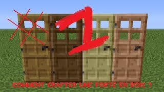 Tuto Minecraft  Comment crafter une porte en bois [upl. by Odranreb]