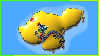 Recreating the QING Empire  Map Flag Speedart [upl. by Remsen]