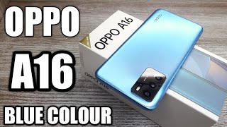 Oppo A16 Blue Colour Unboxing [upl. by Llenet130]