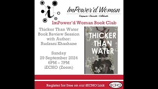 Thicker Than Water Book Review Session [upl. by Belayneh46]