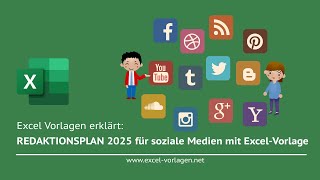 🗓️ Redaktionsplaner 2025 für Excel – Beiträge perfekt planen amp automatisch auswerten [upl. by Franek]