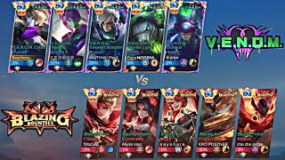 VENOM SQUAD VS BLAZING BOUNTIES  who will win  MOBILE LEGENDS VENOM VS BLAZING BOUNTIES [upl. by Eimmat263]