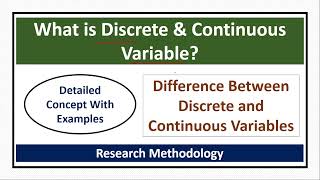 What is Discrete Variable and Continuous Variable [upl. by Dielu]