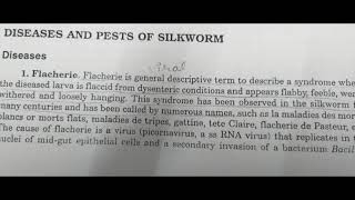 Diseases and pest of silkworm [upl. by Aylatan]