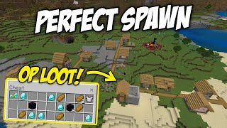 Best Minecraft Bedrock Seed  DIAMONDS at Spawn God Seed [upl. by Einaej]