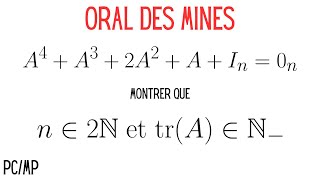 ORAL DES MINES  Polynôme annulateur [upl. by Christabel992]