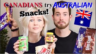 Canadians try Australian Snacks [upl. by Ian]