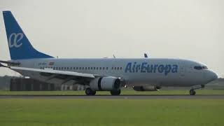 Air Europa B737800 Landing Schiphol [upl. by Mcleroy185]