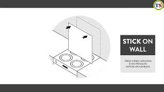 How to install Splashback selfadhesive glass splashbacks  Toolstation [upl. by Jeno951]