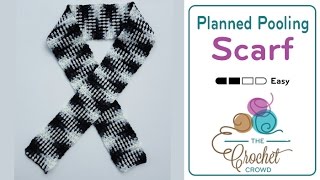 BEGINNER Crochet Planned Pooling Scarf [upl. by Mij]