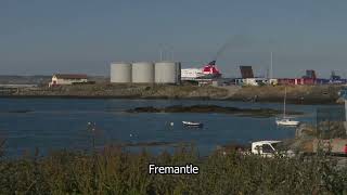 Anglesey  Holyhead  Caergybi  Ferry arrival  Docks  Fremantle stock footage  E19R62 010 [upl. by Enomas]