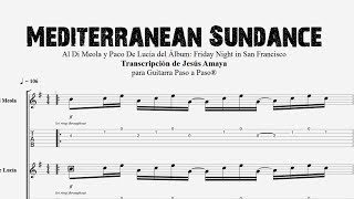 Mediterrean Sundance Di Meola De Lucía TAB por Jesús Amaya [upl. by Aititel]