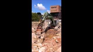 Hitachi zx 470 LCH3 with NPK S42 XCR demolition shear Beelen sloopwerken [upl. by Yssak746]