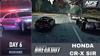 Need for Speed No Limits  Breakout Day 6  Resıstance HONDA CRX SIR [upl. by Eisenhart371]