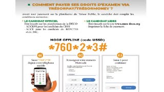 Examens Scolaire BAC BEPC Et CEPE  Paiement Des Frais DExamens Et Impression Du Reçu TrésorPay [upl. by Alvar]