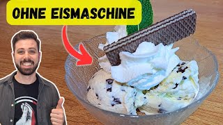 🍨🍫STRACCIATELLA EIS SELBER MACHEN  REZEPT OHNE EISMASCHINE MIT NUR 3 ZUTATEN  SIMPLE KITCHEN [upl. by Drahser]