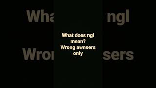 what does ngl mean [upl. by Waterer]