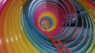 Marble Run through a Giant Slinky [upl. by Aon]