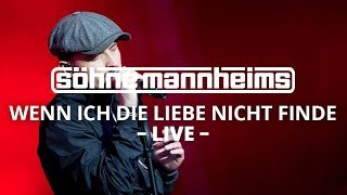 Söhne Mannheims  Wenn ich die Liebe nicht finde  EVOLUZION Live Live [upl. by Talbot965]