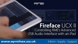 RME Fireface UCX II iPad control with RMEs Advanced USB Audio Interface [upl. by Ainomar78]