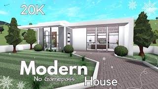 20k Bloxburg  Modern Small Family Roleplay House  No Gamepass [upl. by Christiano]