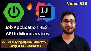 Deploy Zipkin RabbitMQ PostgreSQL to Kubernetes k8s  Spring Boot REST API to Microservices  19 [upl. by Leanard]