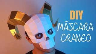 Cómo hacer una Tenebrosa Máscara de Calavera con Cuernos  Momuscraft [upl. by Eetnom]