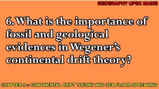 56 Fossil and Geological Evidence in Wegener’s Continental Drift Theory [upl. by Annaerb]