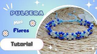 Como Hacer Una Pulsera Mini Flores Fácil Y Rápida Paso a Paso Tutorial [upl. by Raye]